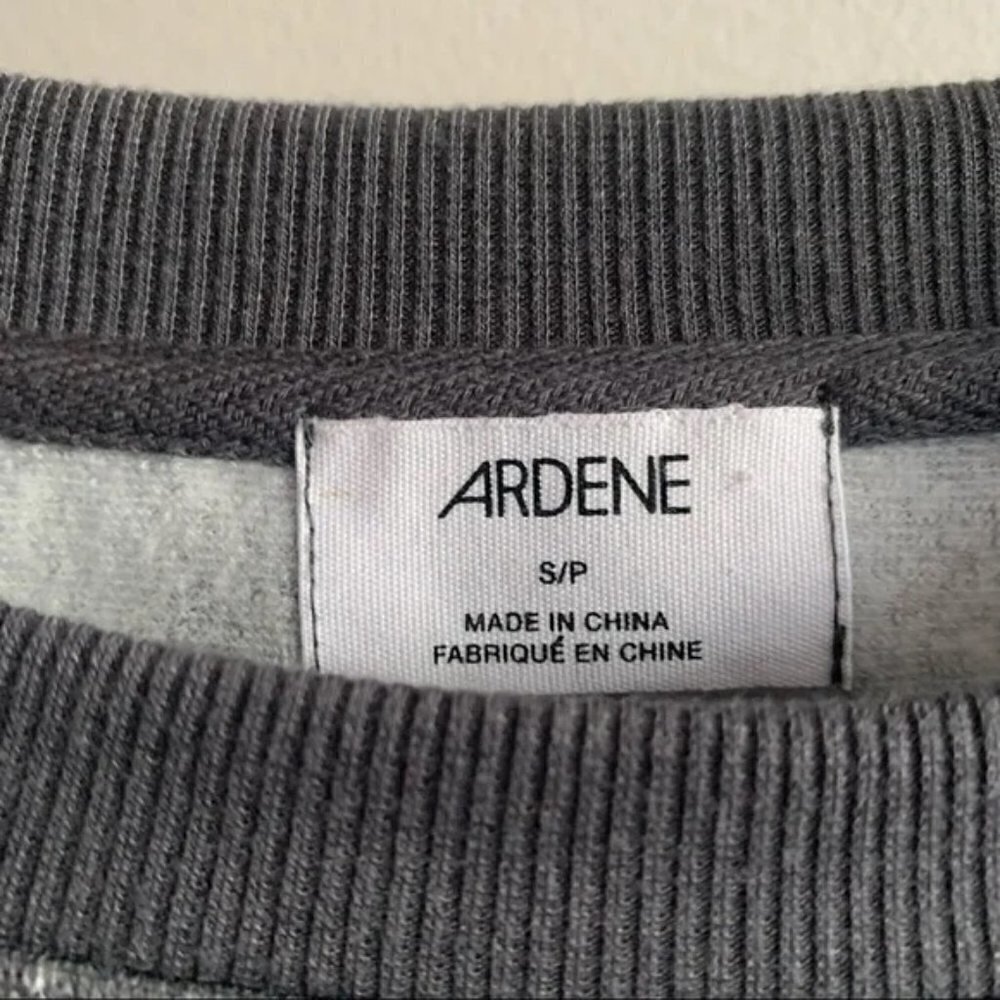ARDENE NWT Acid Wash Tie Dye Cropped Drawstring Crew Neck Sweatshirt Sweater - Picture 5 of 9